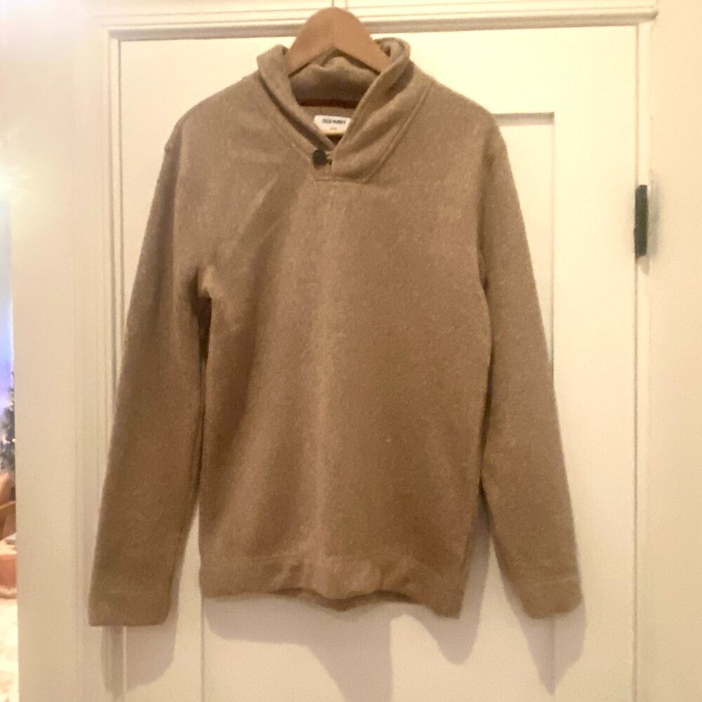 NWT Old Navy Boys XXL Camel Sweater w/ Button Collar